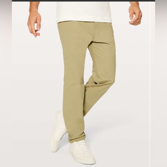 Lululemon Men's Commission Slim Fit Pant Tofino Sand Size 30 - Picture 1 of 6